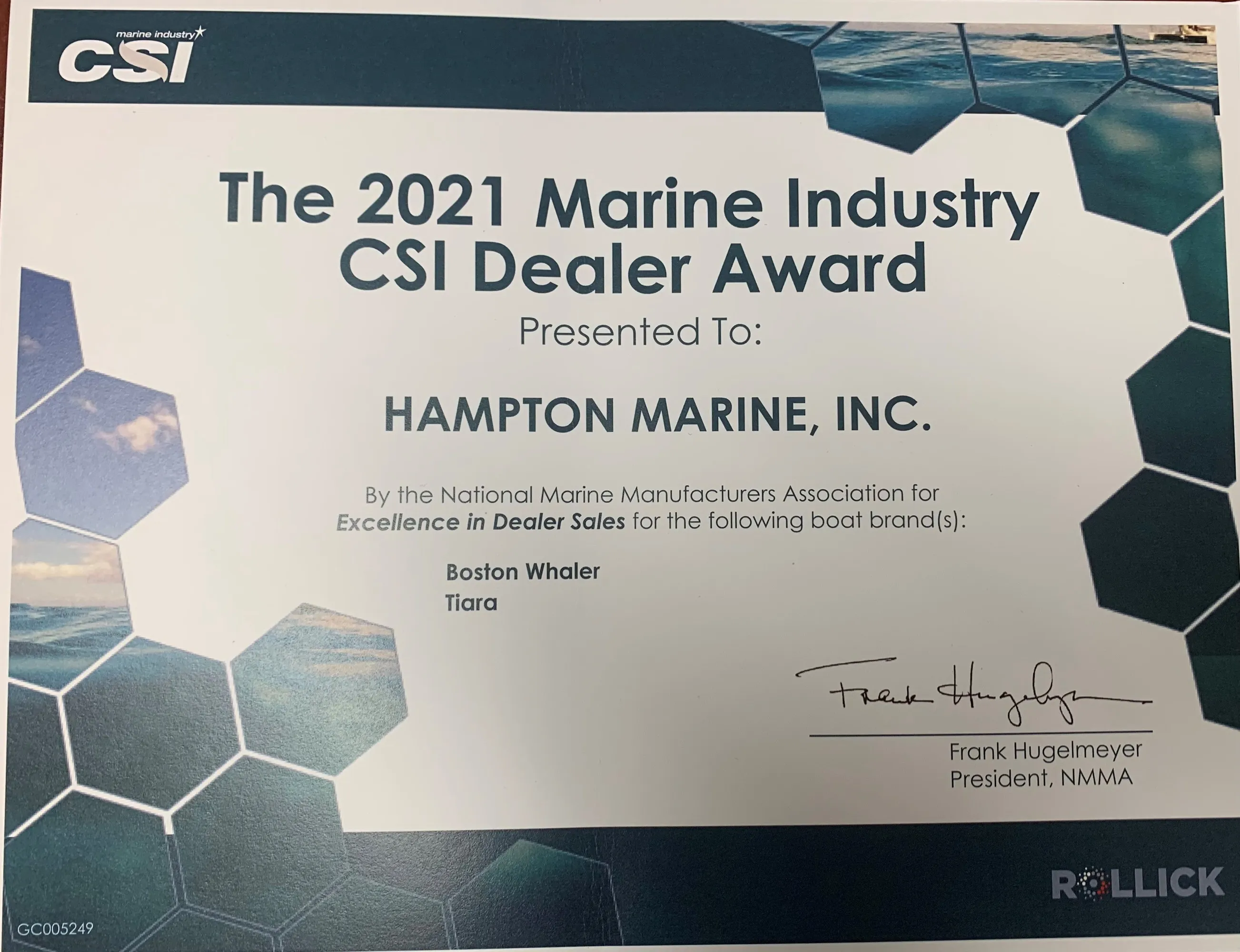 NMMA CSI Award